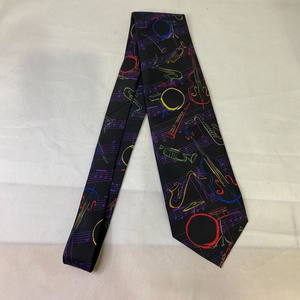 #6647 Ralph Marlin Muscians Band Instruments Mens Necktie, Tie